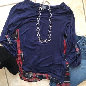 Market and Spruce Mixed Material Top